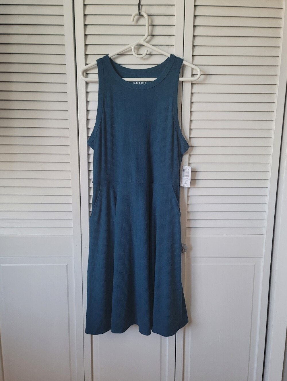TORRID Mini High Neck Ribbed Skater Dress, Size 2XL
